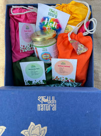 Thumbnail for Shuddh Natural Ubtan Based Herbal Gulal | Ayurvedic Thandai Powder | Holi Gift Hamper - Distacart