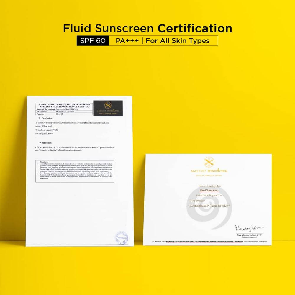 Sun Scoop Fluid Sunscreen SPF 60 - Distacart