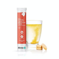 Thumbnail for The Derma Co 1000 mg Vitamin C Effervescent Tablets For Skin Radiance