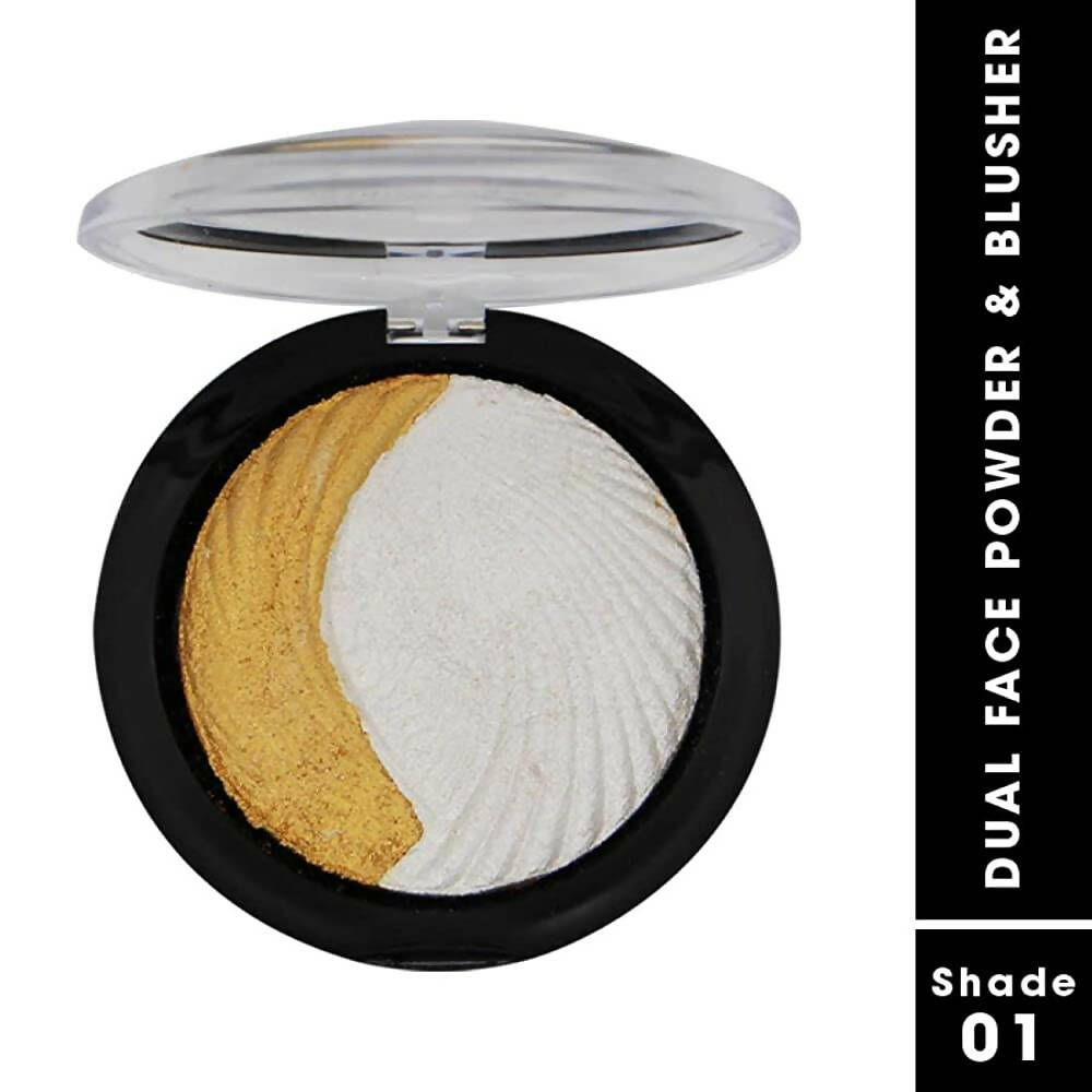 Fashion Colour Dual Face Powder and Blusher-Shade 01 (Body High) - Distacart