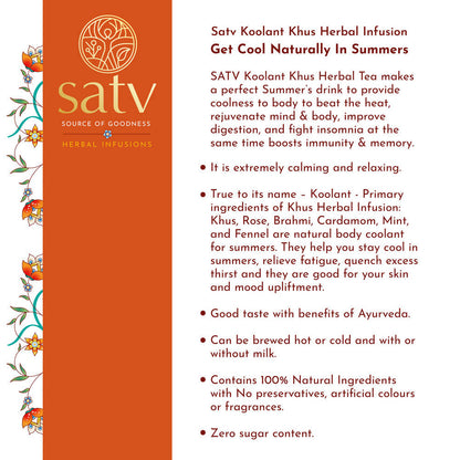Satv Koolant Khus Herbal Infusion Tea - Distacart