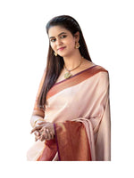 Thumbnail for Vamika Weaving Banarasi Jacquard chiku Kanjivaram Saree - Distacart