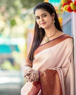 Thumbnail for Vamika Weaving Banarasi Jacquard chiku Kanjivaram Saree - Distacart