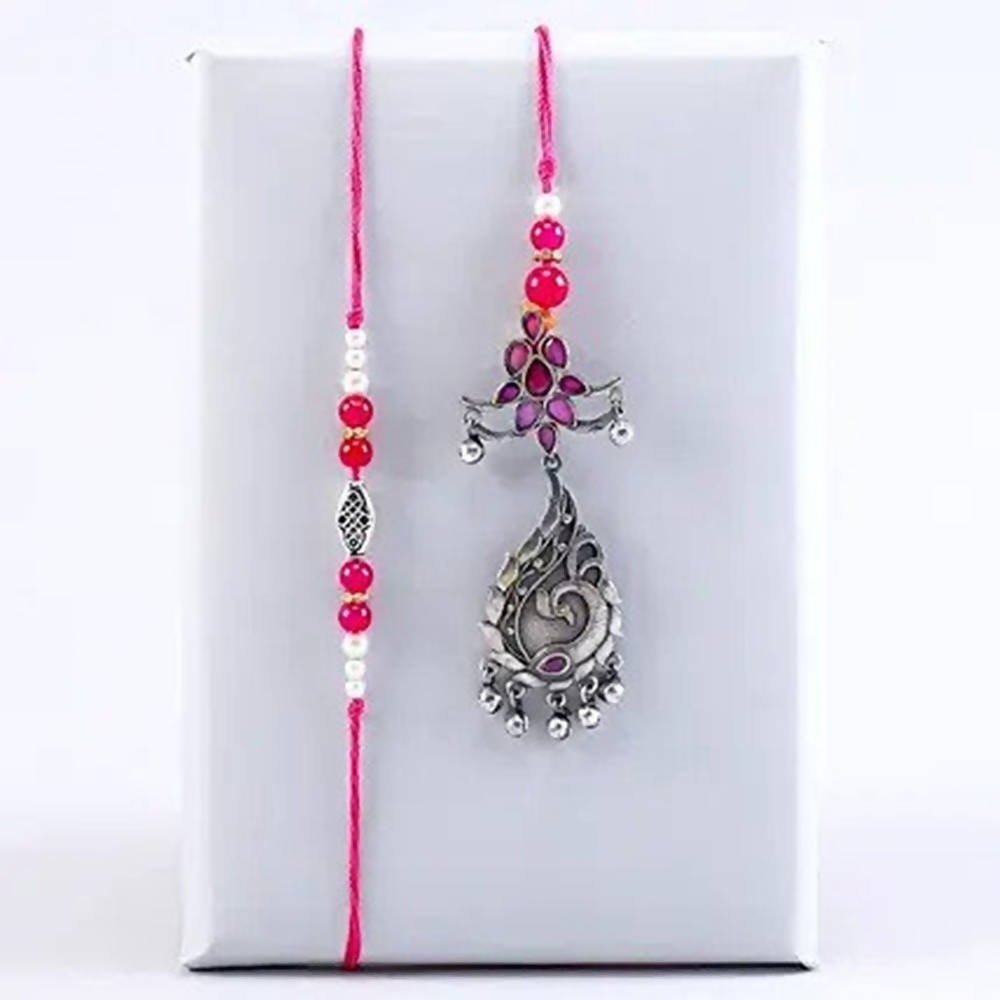 Motif Jhumki Lumba Stylish Rakhi