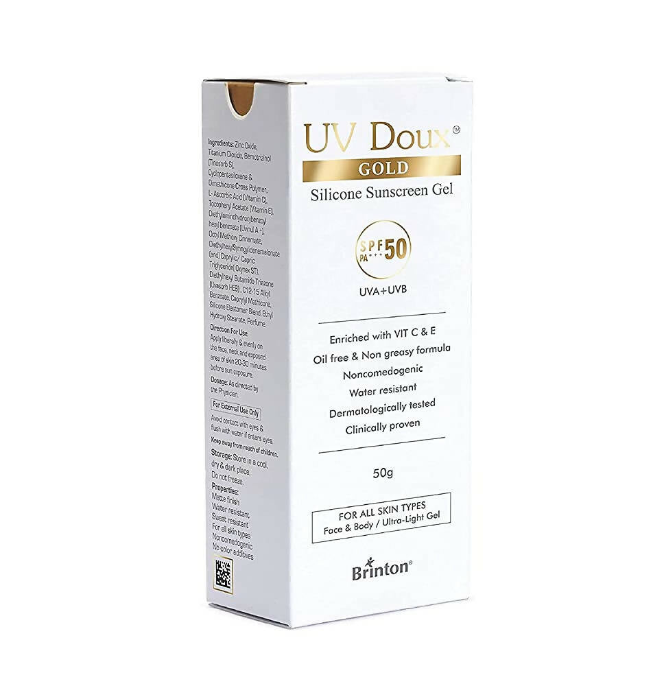 Brinton UV Doux Gold Silicone Sunscreen Gel SPF 50 - Distacart