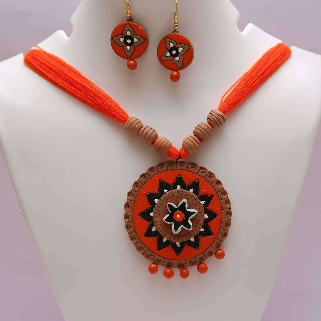 Terracotta Jewelry Multi color Black Chandra Collection