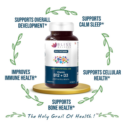 Bliss Welness Vitamin B12+D3 Tablets - Distacart