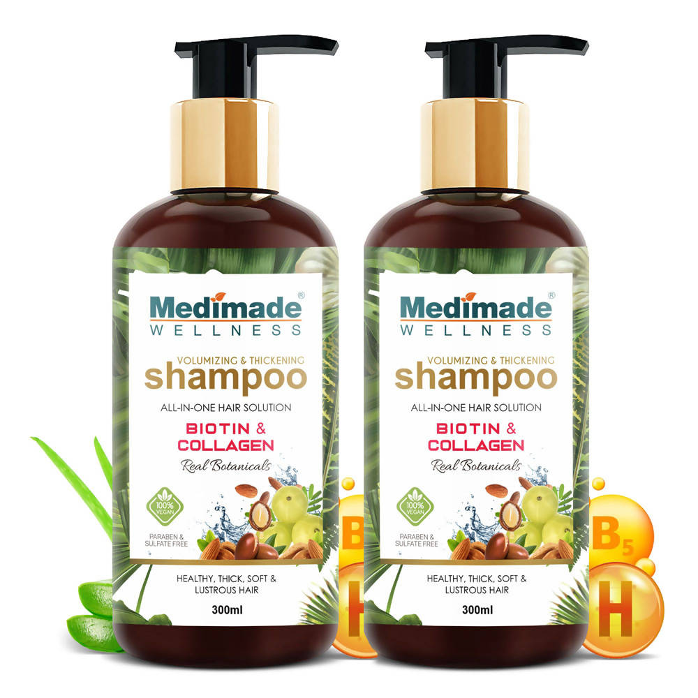 Medimade Wellness Volumizing and Thickening Shampoo with Biotin & Collagen - Distacart