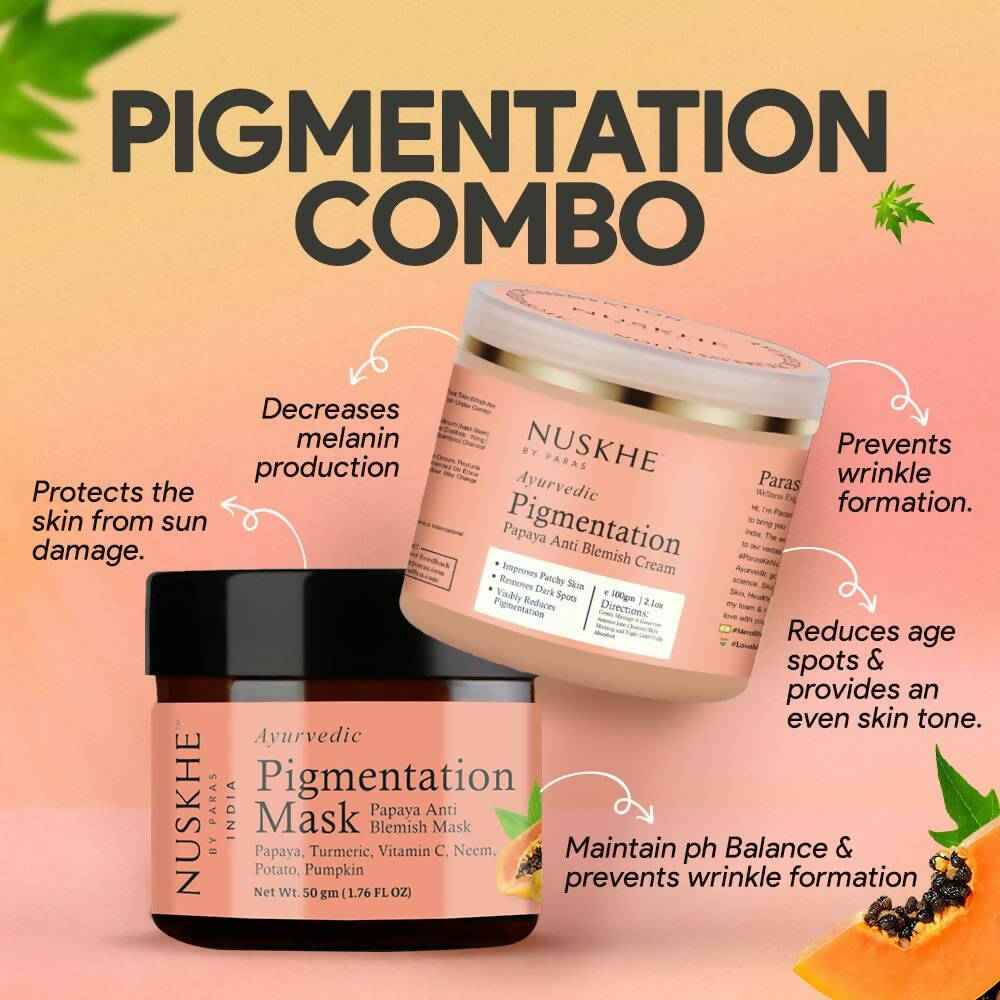 Nuskhe by Paras Papaya Pigmentation Cream And Papaya Pigmentation Mask - Distacart