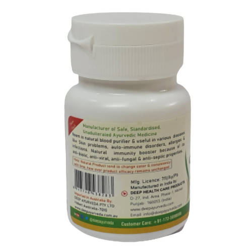 Deep Ayurveda Neem 500mg Veg Capsules - Distacart