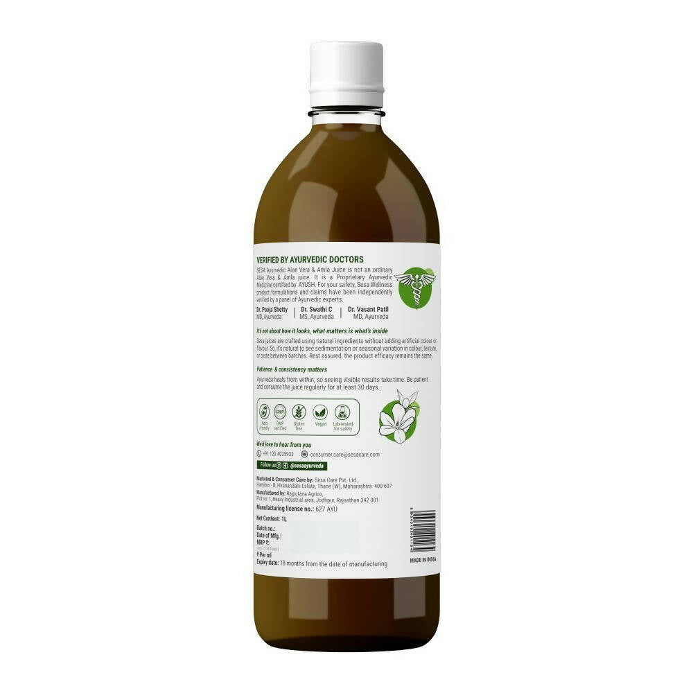 Sesa Wellness Ayurvedic Aloe Vera & Amla Juice - Distacart