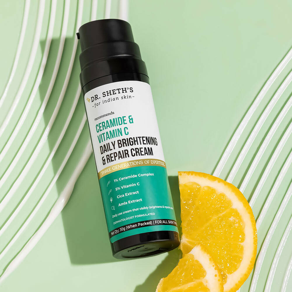 Dr. Sheth's Ceramide & Vitamin C Daily Brightening & Repair Cream - Distacart