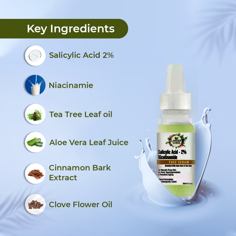 Luxura Sciences Salicylic Acid 2% Face Serum, Niacinamide Serum - Distacart