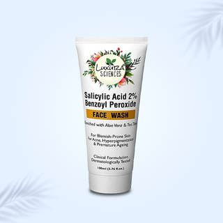 Luxura Sciences Salicylic Acid 2% Face Wash with Niacinamide, Benzoyl Peroxide, Aloe Vera & Tea Tree - Distacart