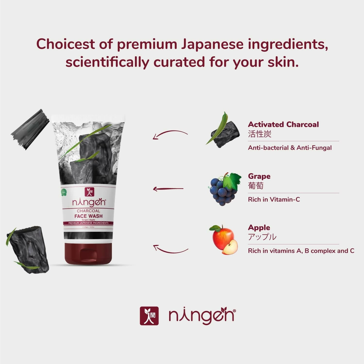 Ningen Charcoal Face Wash - Distacart