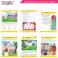 Thumbnail for Scholars Insights Comprehension and Cloze Grade 1| English Vocabulary & Grammar Skill Book for Kids| Ages 6-7 Years - Distacart