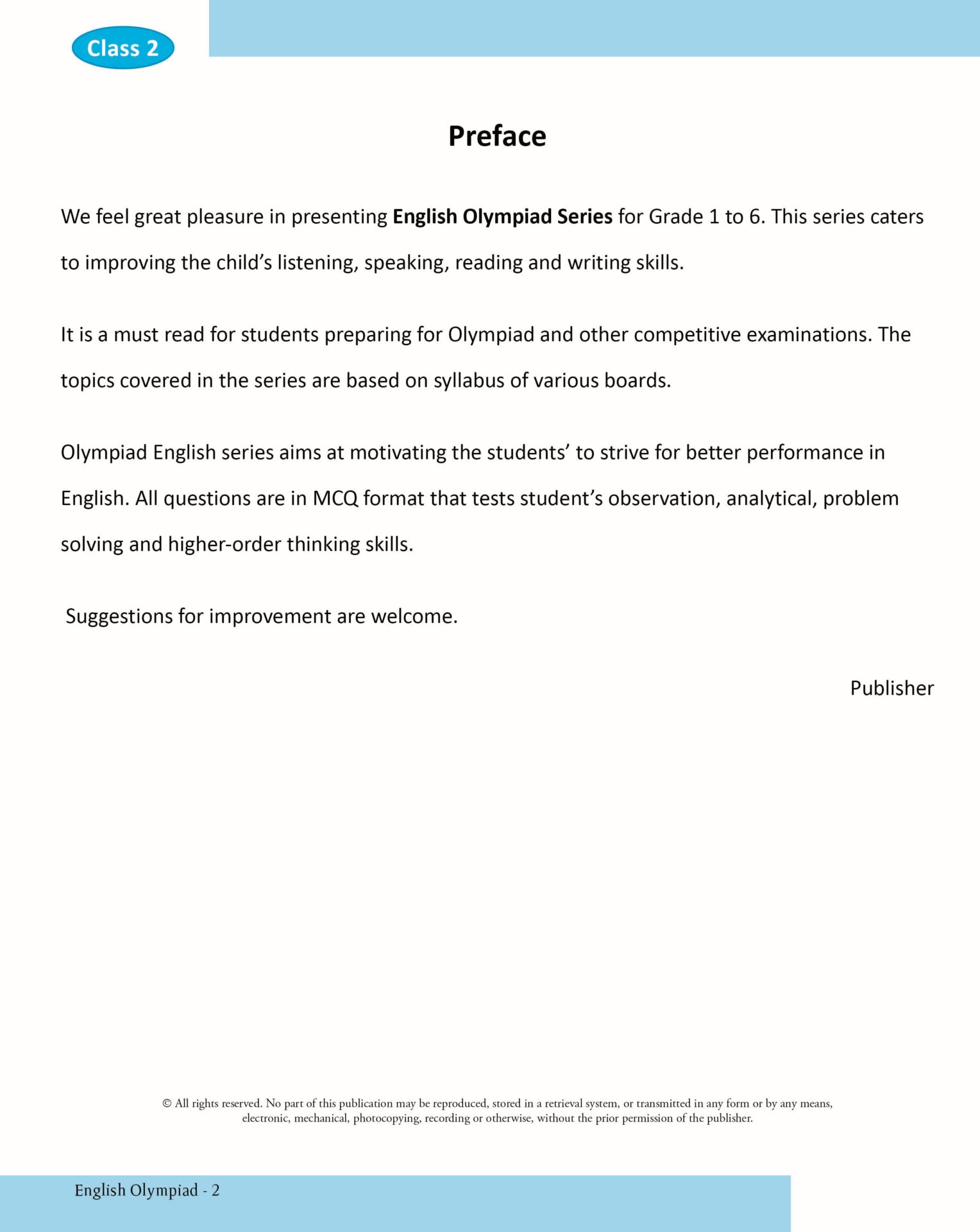 Scholars Insights English Olympiad Grade 2 - Distacart