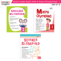 Thumbnail for Scholars Insights Olympiad English, Maths and Science Workbooks Set Grade 1| Set of 3| Ages 6 - 8 Year - Distacart