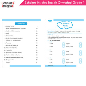 Scholars Insights Olympiad English, Maths and Science Workbooks Set Grade 1| Set of 3| Ages 6 - 8 Year - Distacart