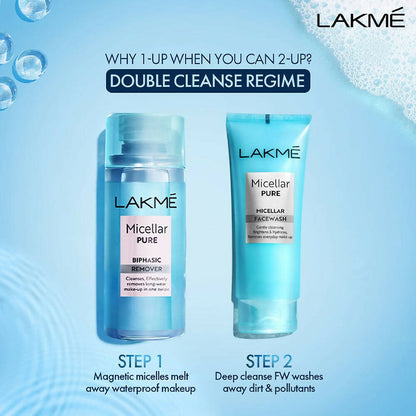 Lakme Micellar Water Bi-Phasic Make-up Remover - Distacart