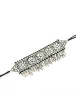 Thumbnail for Mominos Fashion Johar Kamal Women Silver-Plated Brass Finish Mirror Work Choker - Distacart