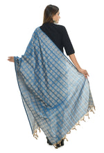 Thumbnail for Mominos Fashion Moeza Handloom Cotton Blue Dupatta - Distacart
