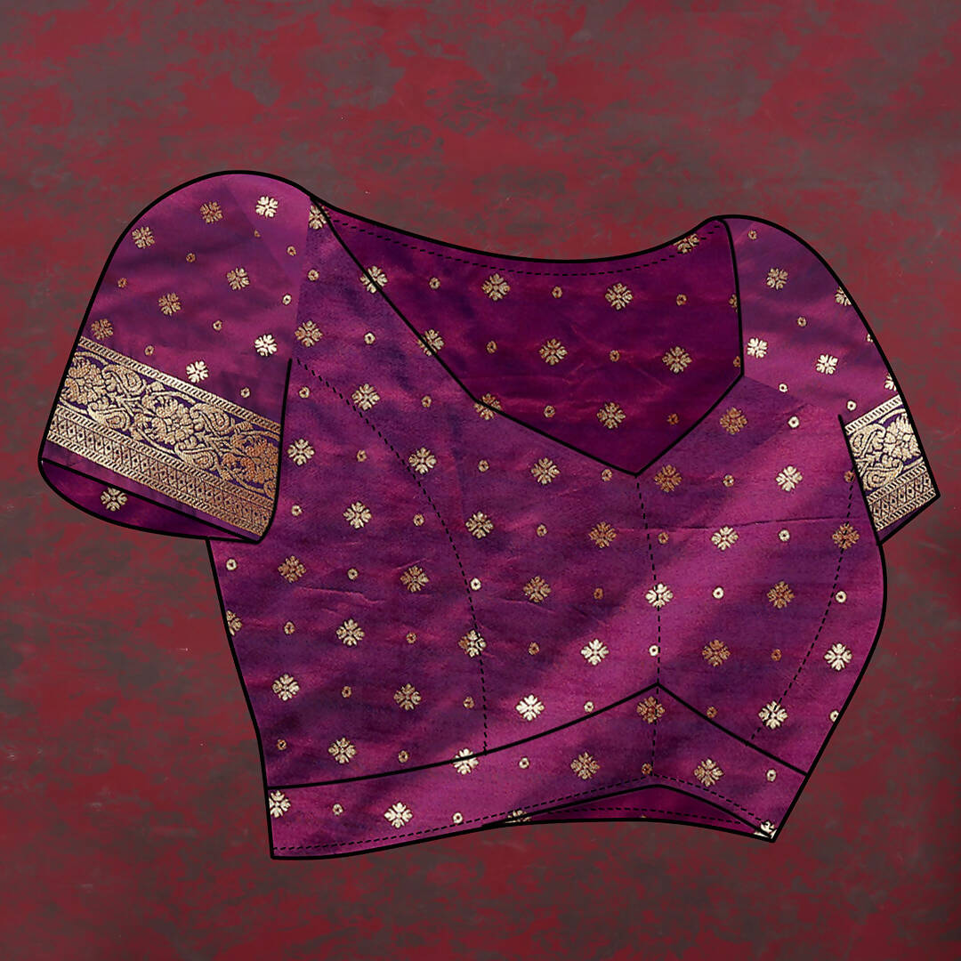 Lorenvalley Fashion Magenta & Wine Patola Silk Woven Design Meenakari Weaving Saree - Distacart