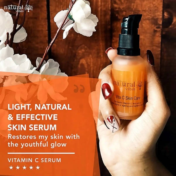 Natural Vibes Ayurvedic Vitamin C Skin Care Serum - Distacart