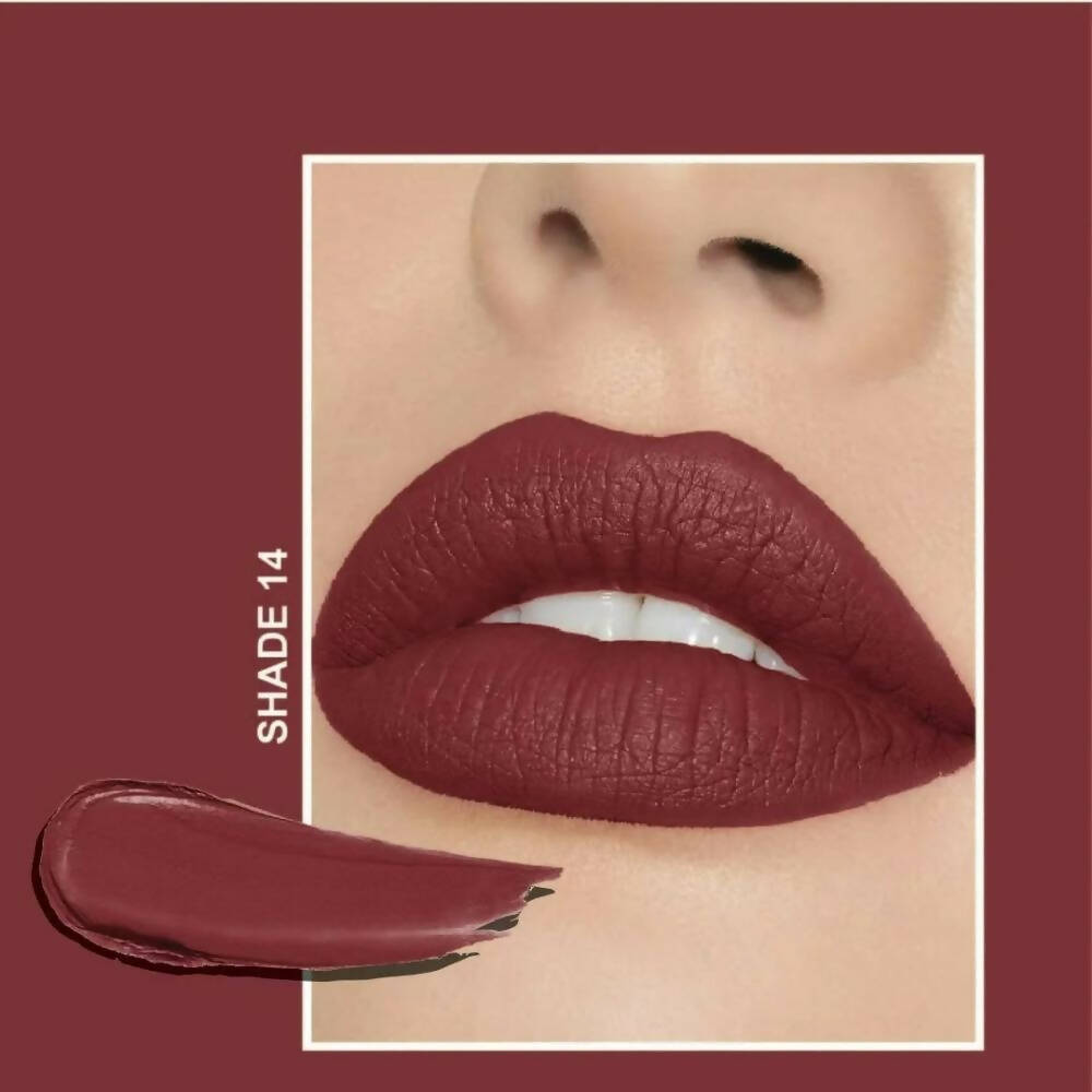 Flicka Tomato Maroon Matte Finish Lipstick Shade 14 - Distacart