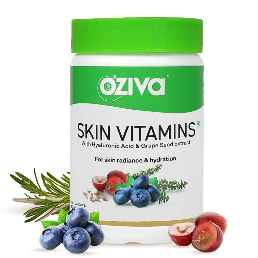 OZiva Skin Vitamins (With Hyaluronic Acid and Grape Seed Extract)