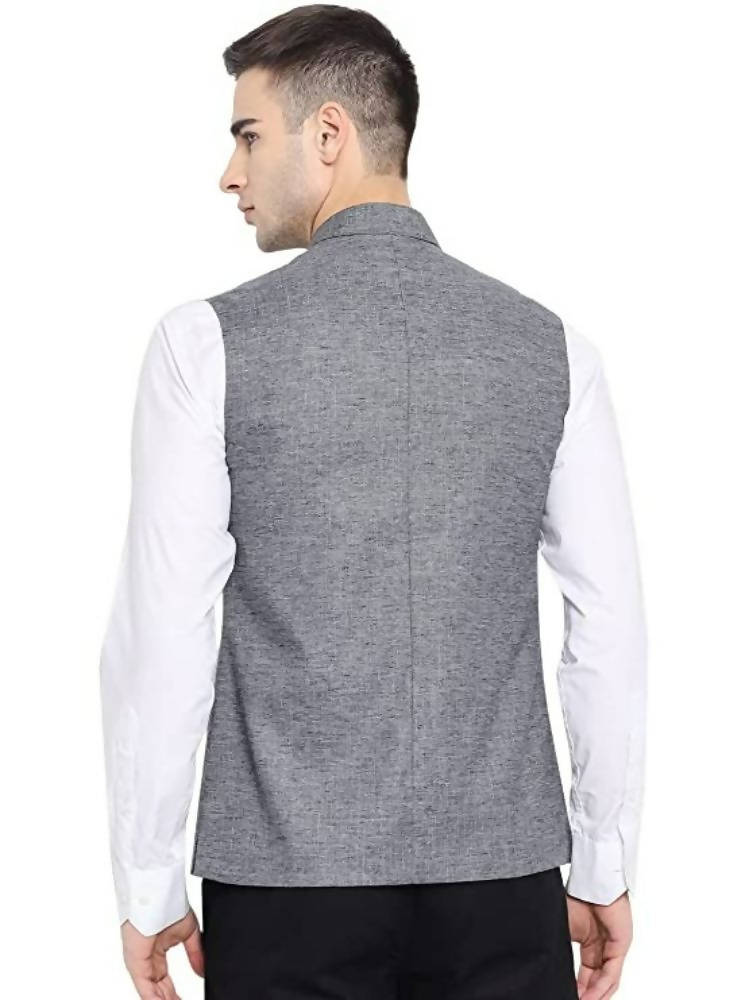 Vastraa Fusion Men's Assorted Dots Blended Festive Nehru Jacket - Distacart