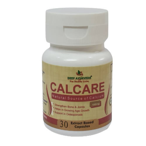 Deep Ayurveda Calcare 500mg Veg Capsules - Distacart