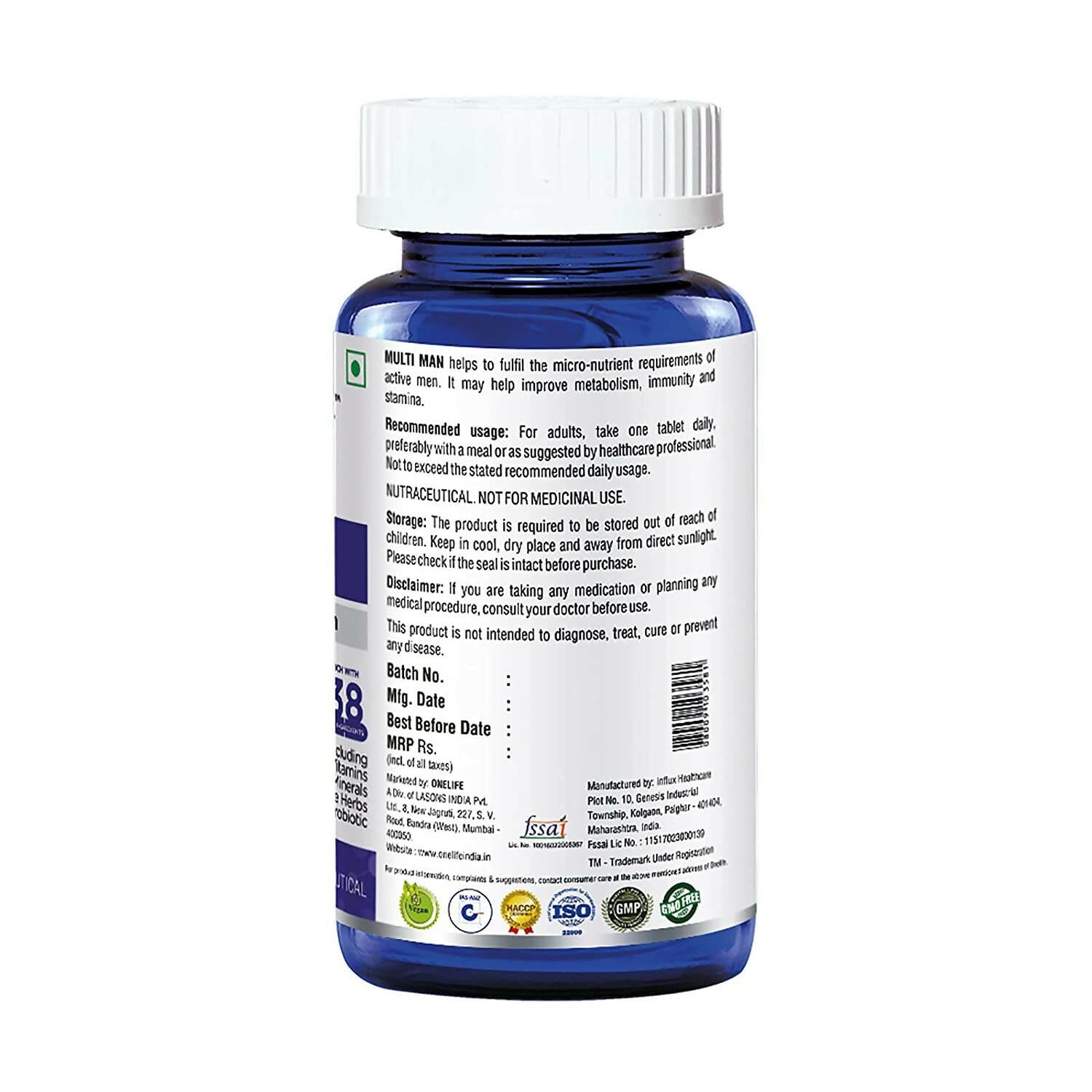Onelife Multi Vitamin For Men Tablets - Distacart