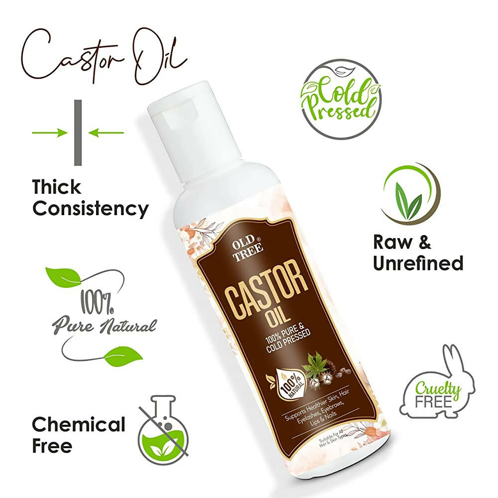 Old Tree Castor Hair Oil - Pure Cold Pressed - Distacart