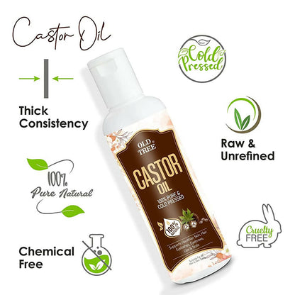 Old Tree Castor Hair Oil - Pure Cold Pressed - Distacart