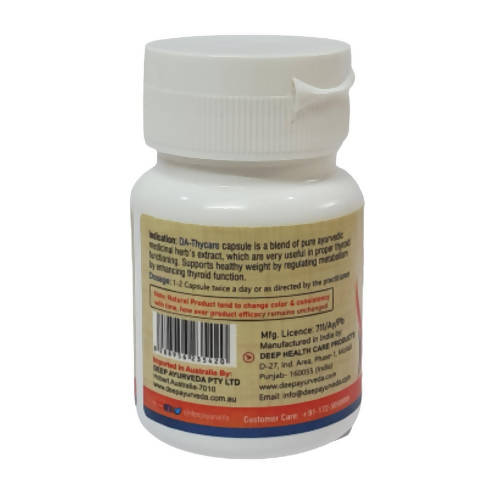 Deep Ayurveda DA-Thycare 500mg Veg Capsules - Distacart