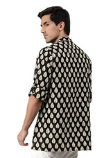 Thumbnail for Janasya Men's Black Cotton Kurta - Distacart