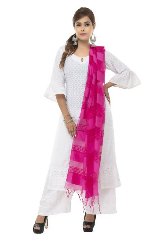 Mominos Fashion Moeza Cotton Payal Design Pink Dupatta - Distacart