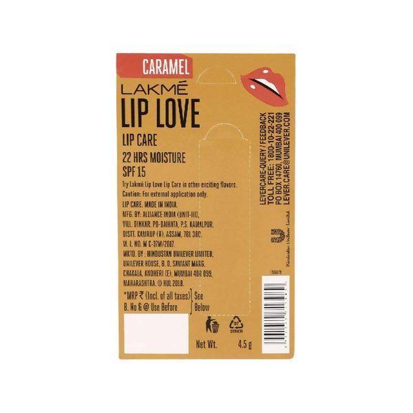 description lakme lip love chapstick caramel 4 5g lip balm for soft