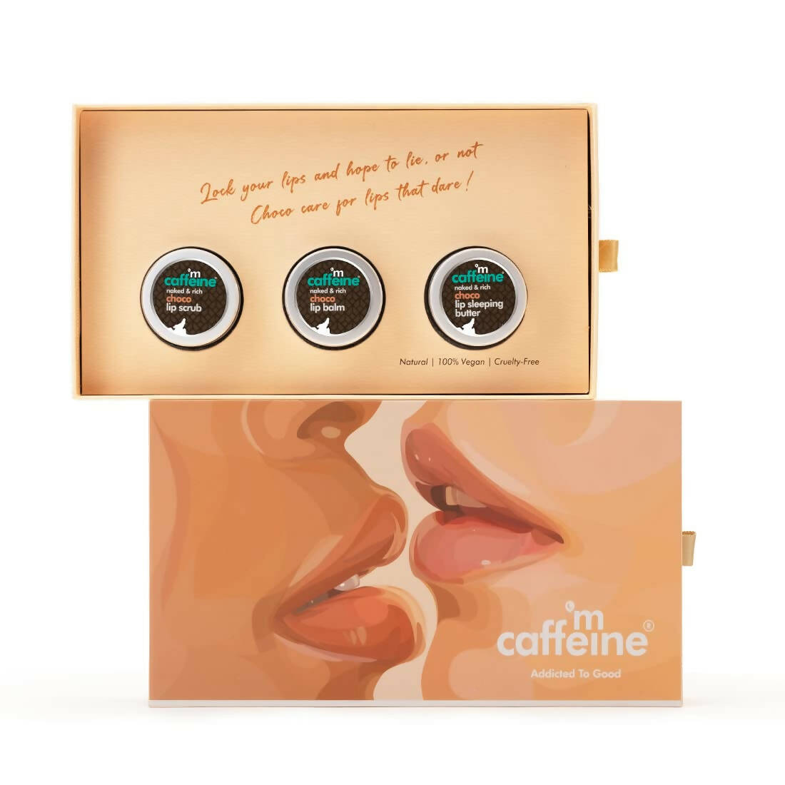 mCaffeine Choco Kissed Lip Gift Kit - Distacart
