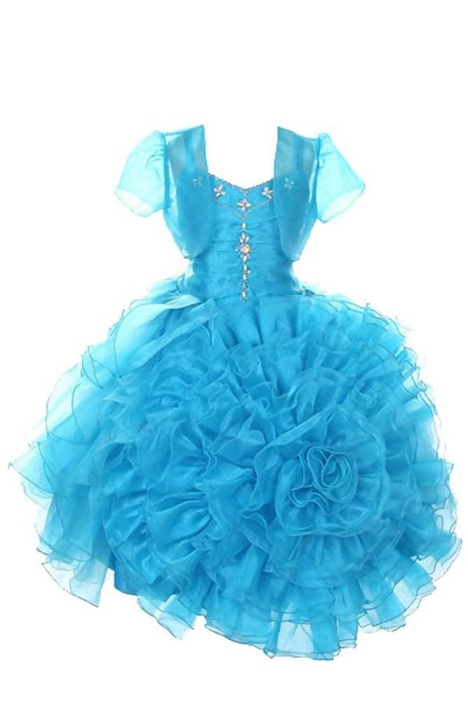 Asmaani Baby Girls Sky Blue Color Tissue Net Knee Length Frock ( AS-DRESS_22153) - Distacart