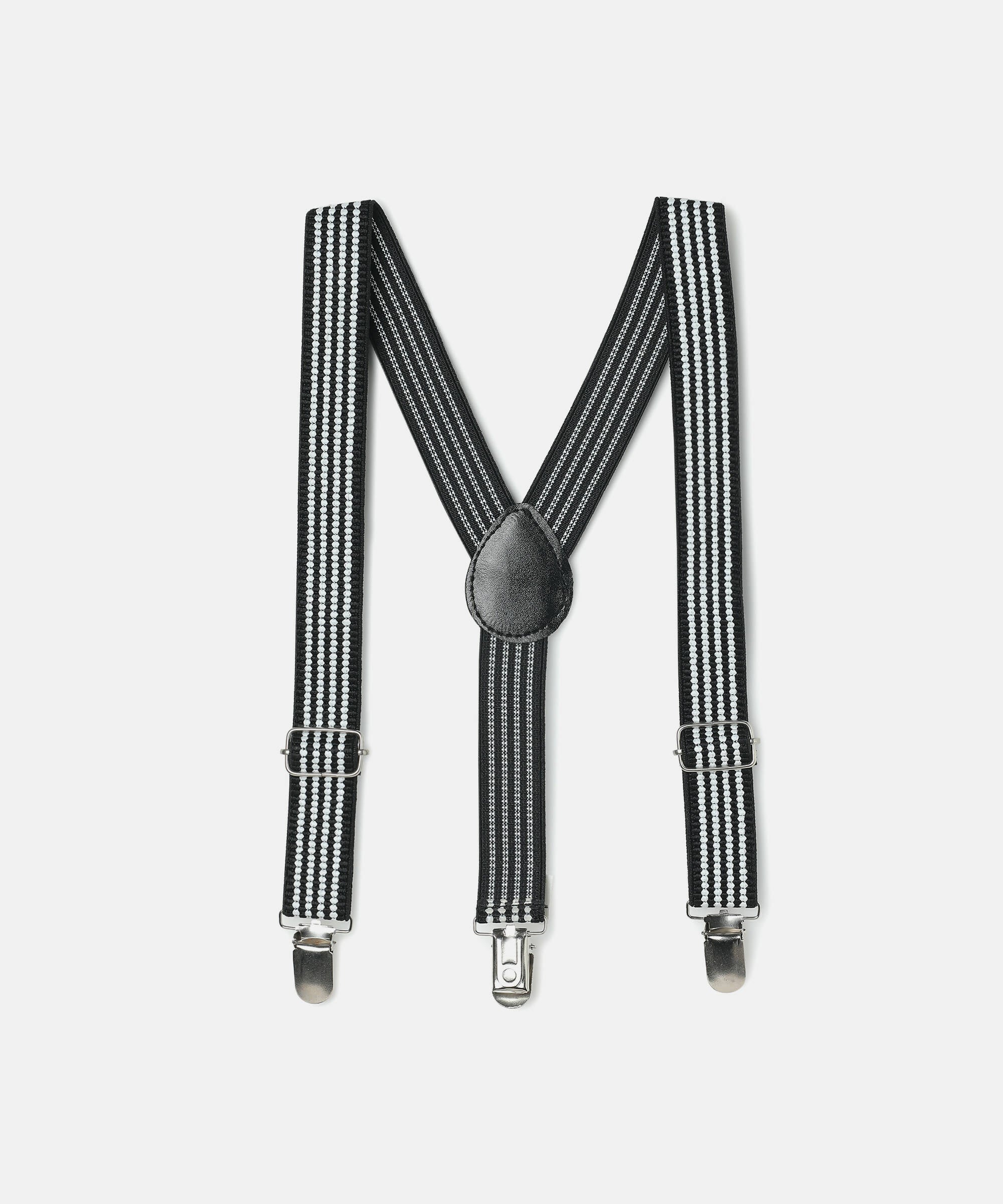 Manet Boys Strip Suspenders - Black - Distacart