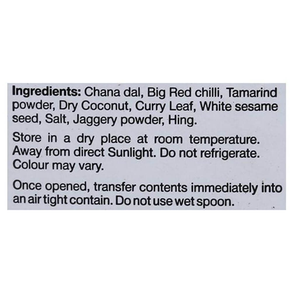 Sri Sri Tattva Chutney Powder Ingredients