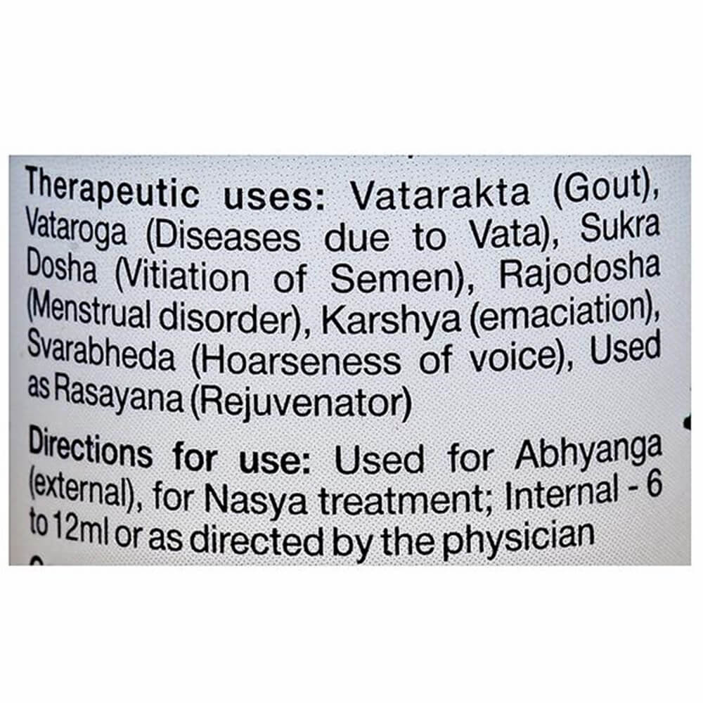 Sri Sri Tattva Kshirabala Taila Directions