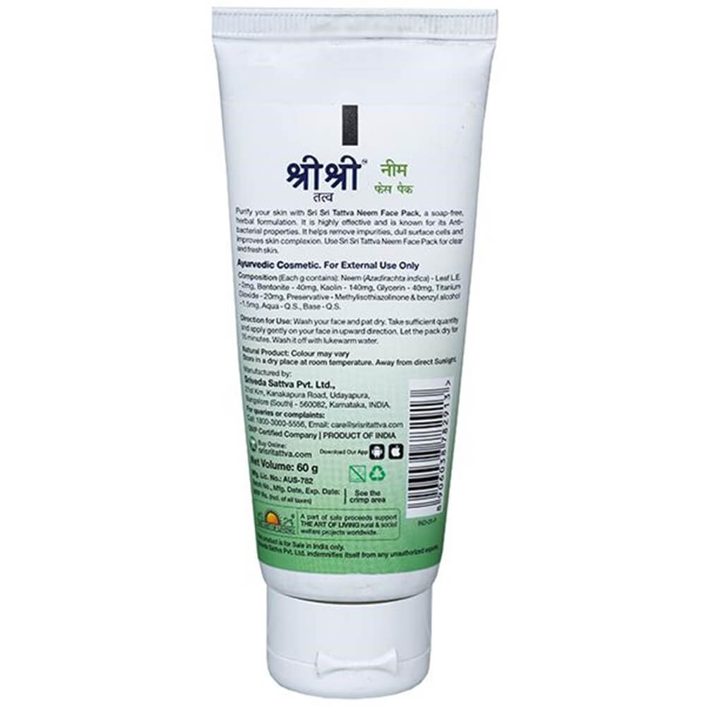 Sri Sri Tattva Neem Face Pack 60 gm