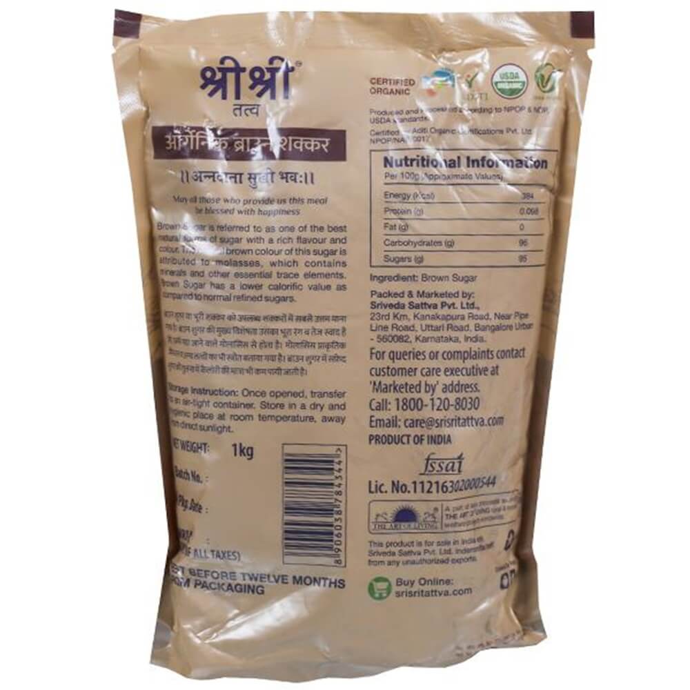 Sri Sri Tattva Organic Brown Sugar 1 kg