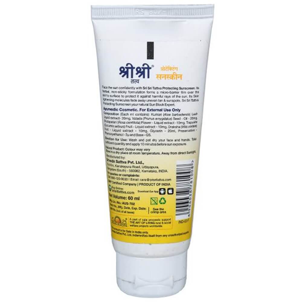 Sri Sri Tattva Protecting Sunscreen Cream 60 ml