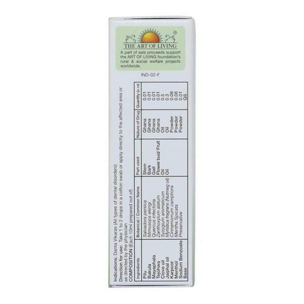 Sri Sri Tattva Sudanta Tooth Drops Composition