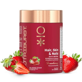 Nutriburst Biotin Gummies For Hair, Skin & Nails Growth - Distacart