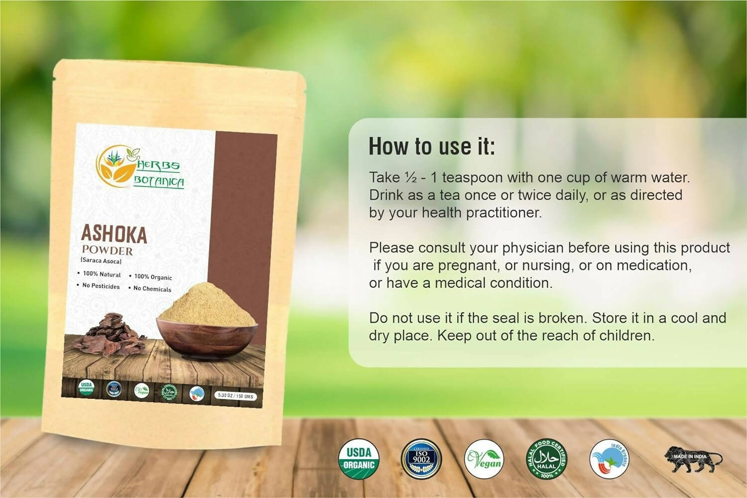 Herbs Botanica Ashoka Powder - Distacart